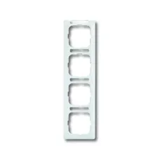 Рамка 4-м Reflex SI linear верт. с полем для надписи альпийский бел. ABB 1754-0-4063