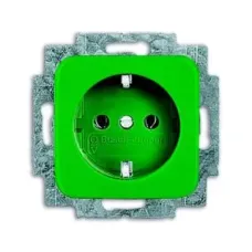 Розетка Schuko Reflex SI 16А 250В защ. шторки зел. ABB 2013-0-5309