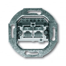 Механизм розетки комп. + телеф. 1-м 2х8 полюсов параллельно RJ11/12 + RJ45 ISDN категория 3 ABB 0230-0-0235