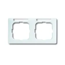 Рамка 2-м Reflex SI linear горизонт. с полем для надписи альпийский бел. ABB 1754-0-4060