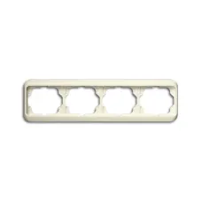 Рамка 4-м Alpha nea горизонт. крем. -бел. ABB 1754-0-3815