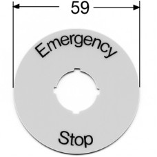 Шильдик круглый "Emergency Stop" MA6-1026 ABB 1SFA611930R1026