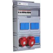 Бокс MP32/2 с розетками в сборе IP44 пластик ABB 2CMA168992R1000
