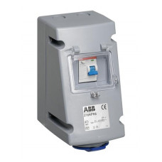 Розетка 232RPR6 32А 2P+E с УЗО IP44 ABB 2CMA168283R1000