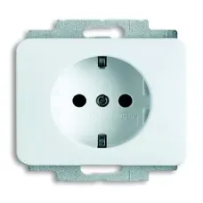 Розетка Schuko Alpha nea 16А 250В защ. шторки бел. глянцевый ABB 2013-0-5377