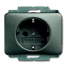 Розетка Schuko Alpha nea 16А 250В платина ABB 2011-0-6222