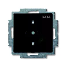 Розетка Schuko Basic 55 16А 250В с маркировкой "DATA" черн. ABB 2011-0-6143