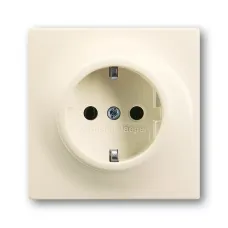 Розетка Schuko Impuls 16А 250В сл. кость ABB 2011-0-6224
