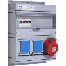 Бокс MP16/1MS с розетками в сборе IP44 пластик ABB 2CMA168981R1000