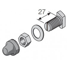 Комплект соединительный под плоскую шину М8 L=27 (уп.12шт) ABB AD1064