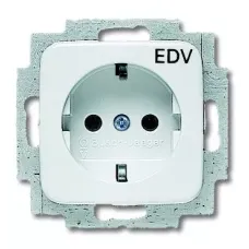 Розетка Schuko Reflex SI 16А 250В с маркировкой "EDV" альпийский бел. ABB 2011-0-6206