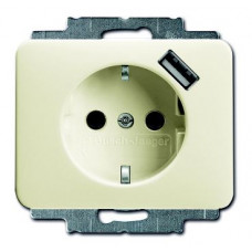 Розетка Schuko Alpha 16А 700мА с заряд. устройством USB 20 EUCBUSB-22G-500 сл. кость защ. шторки ABB 2011-0-6187