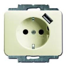Розетка Schuko Alpha 16А 700мА с заряд. устройством USB 20 EUCBUSB-22G-500 сл. кость защ. шторки ABB 2011-0-6187