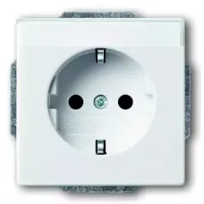 Розетка Schuko Solo/future 16А 250В с полем для надписи davos/альпийский бел. ABB 2011-0-6209