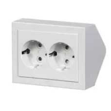 Розетка Schuko 2-м угловая антрацит ABB 402EE-81