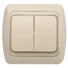Выключатель 2-кл. TUNA крем./крем. ABB 502-010303-202