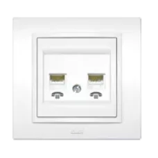 Розетка Hi-Fi 2-м Zena бел. ABB 500-010200-241