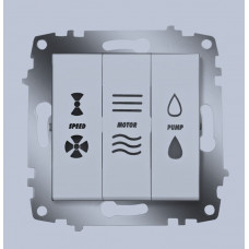 Выключатель кондиционера 3-кл. СП Cosmo 10А IP20 алюм. ABB 619-011000-279