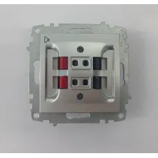 Розетка аудио 2-м Cosmo титаниум ABB 619-011400-241