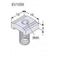 Гайка М8 для EV1050 (уп.100шт) ABB EV1058