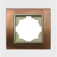 Рамка 1-м Zena Platin античная медь/титановый контур ABB 500-073214-271