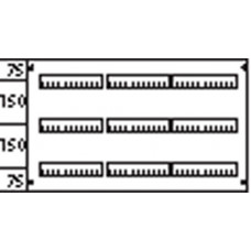 Пластрон глухой 3ряда/3 рейки 150мм ABB AG233