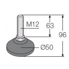 Ножка для выравнивания по высоте м12 (уп.4шт) ABB EV1004