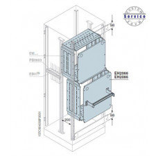 Плата монтажная + перегородки отсека 200х600мм ABB EH2060