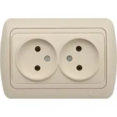 Розетка 2-м Tuna без заземл. крем./крем. ABB 502-000303-908