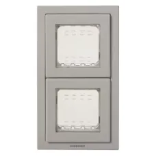 Рамка 2-м 2мод. Zenit монтажная + набор монтаж. IP55 FM сер. ABB N3272 GR