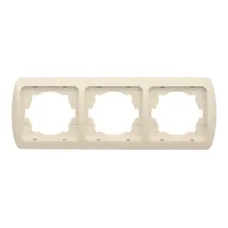 Рамка 3-м Tuna горизонт. крем./крем. ABB 502-000303-227