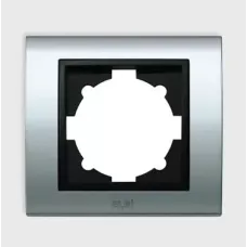 Рамка 1-м Zena Platin хром/черн. контур ABB 500-073130-271