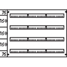 Пластрон глухой 3ряда/4 рейки 150мм ABB AG234