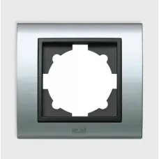 Рамка 1-м Zena Platin хром/дым. контур ABB 500-073111-271