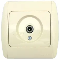 Розетка TV Zirve с размагничивателем проходная (8DB-12DB-18DB-20DB) крем./крем. ABB 501-000303-272