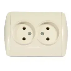 Розетка 2-м Zirve с заземл. крем./крем. ABB 501-000303-907