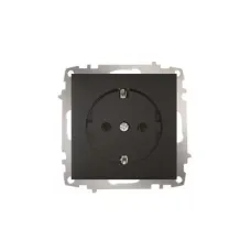 Розетка Zena без рамки с заземл. дым. ABB 609-011100-217