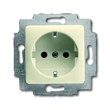 Розетка Schuko 16А 250В сл. кость ABB 2011-0-2720