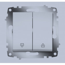 Выключатель 2-кл. СП Cosmo 10А IP20 для управления жалюзи алюм. ABB 619-011000-216