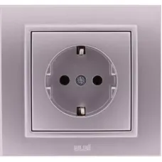 Розетка Zena без рамки с заземл. сер. ABB 609-011000-217