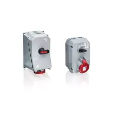 Розетка 2125MM6 125А 2P+E 6ч с выкл. и мех. блокировкой металл. IP44 ABB 2CMA168047R1000