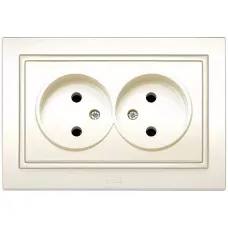 Розетка 2-м Zena с заземл. жемчуг ABB 500-012500-907