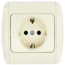 Розетка Zirve с заземл. крем./крем. ABB 501-000303-217