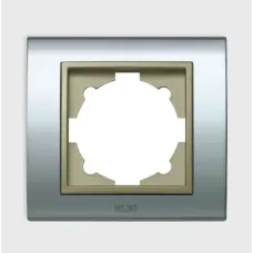 Рамка 1-м Zena Platin хром/титановый контур ABB 500-073114-271