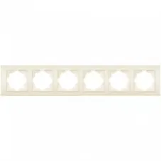 Рамка 6-м Zena крем. ABB 500-010300-252