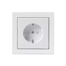 Розетка Schuko Impressivo 16А 230В в комплекте с рамкой бел. ABB 20EUJ-84