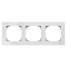 Рамка 3-постовая, серия SKY, цвет стекло белое 2CLA857300A3001 ABB
