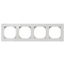 Рамка 4-м Sky стекло бел. ABB 2CLA857400A3001