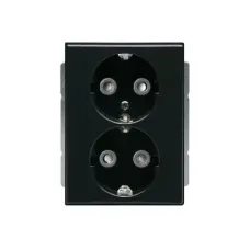 Розетка Double Schuko Impressivo 16А 230В антрацит ABB 302EUC-81