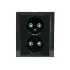 Розетка Double Schuko Impressivo 16А 230В без заземления антрацит ABB 302UJ-81